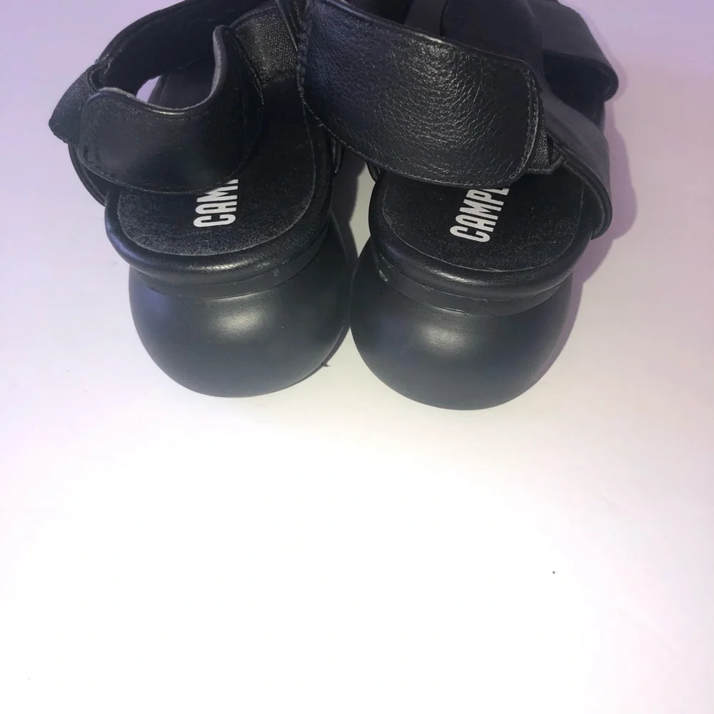 𝅺Camper balloon leather slingback wedge sandal 10